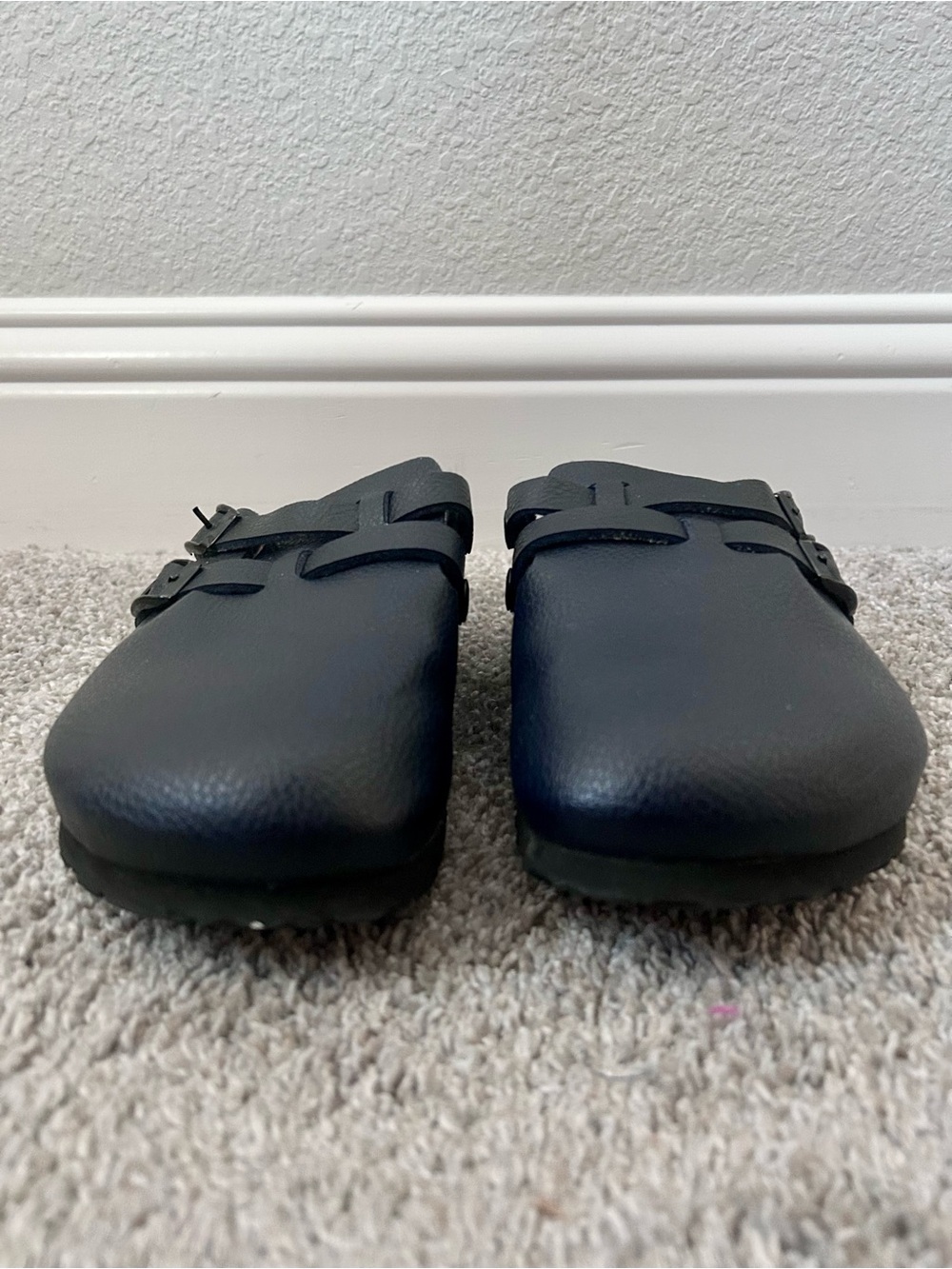 Birkenstock Birki’s Camden Double Buckle Clogs Size 37 US 6-6.5 Navy Blue - Picture 3 of 8